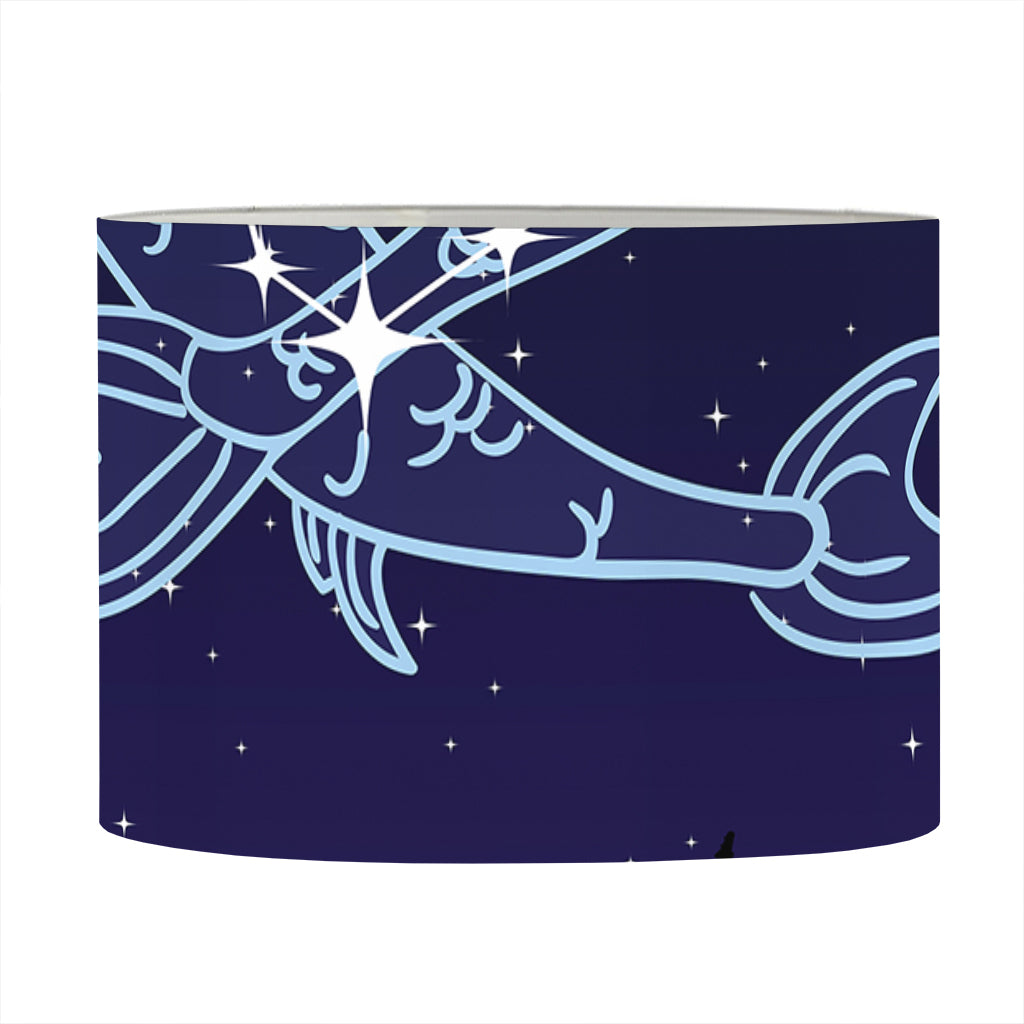 Pisces Constellation Print Drum Lamp Shade