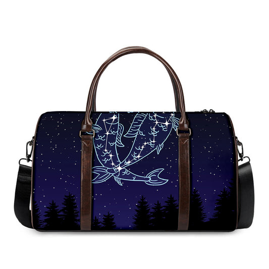 Pisces Constellation Print Duffle Bag
