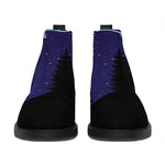 Pisces Constellation Print Flat Ankle Boots