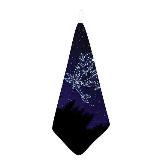 Pisces Constellation Print Hand Towel