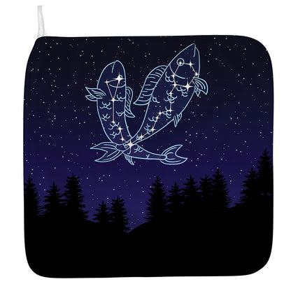 Pisces Constellation Print Hand Towel