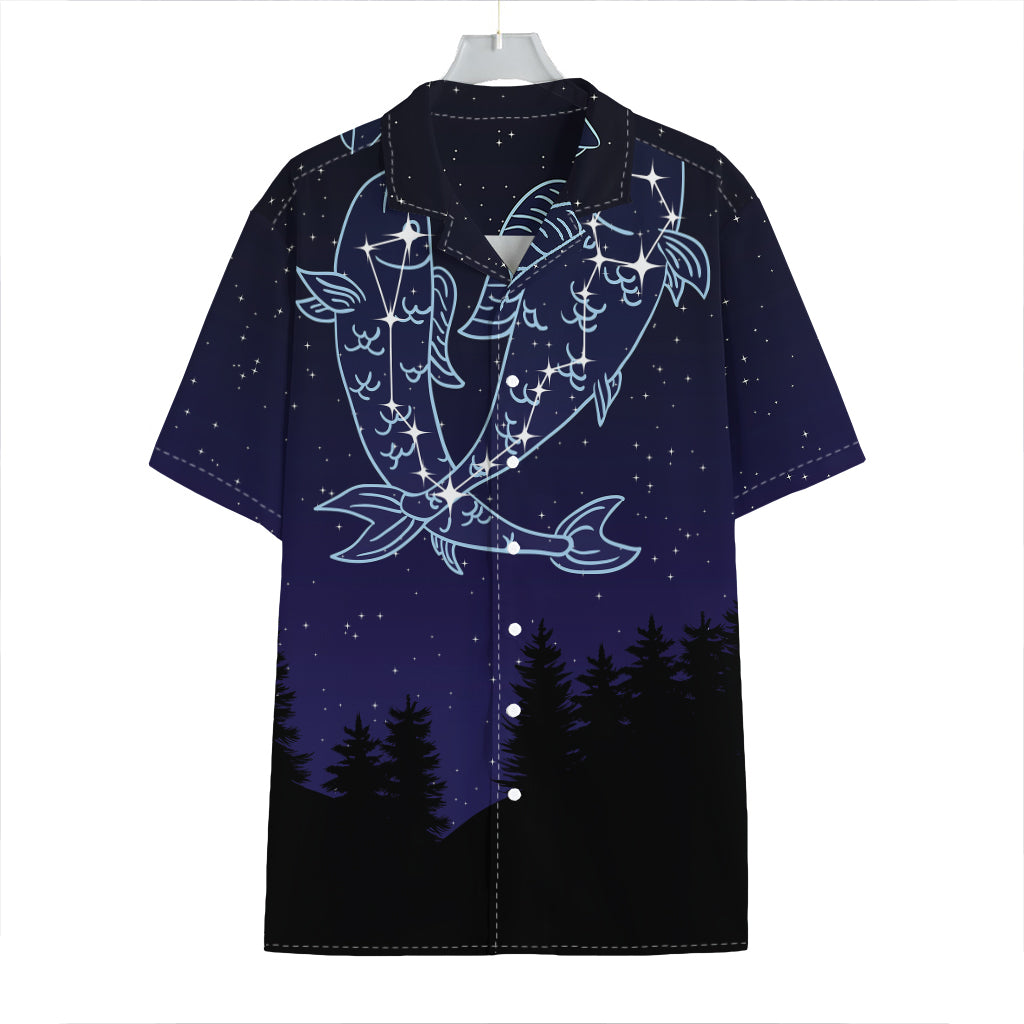 Pisces Constellation Print Hawaiian Shirt