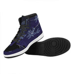 Pisces Constellation Print High Top Leather Sneakers