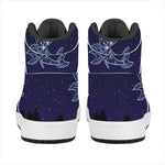 Pisces Constellation Print High Top Leather Sneakers