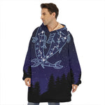 Pisces Constellation Print Hoodie Blanket
