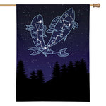 Pisces Constellation Print House Flag