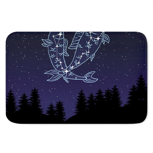 Pisces Constellation Print Indoor Door Mat