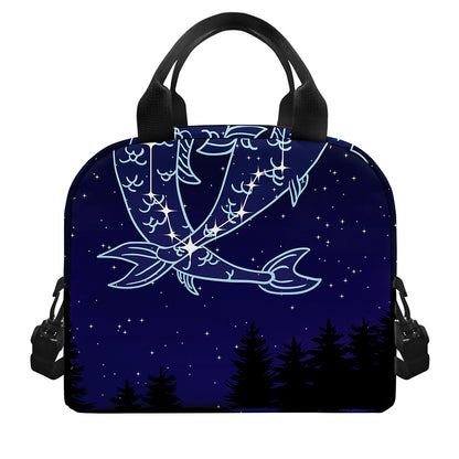 Pisces Constellation Print Insulated Lunch Bag