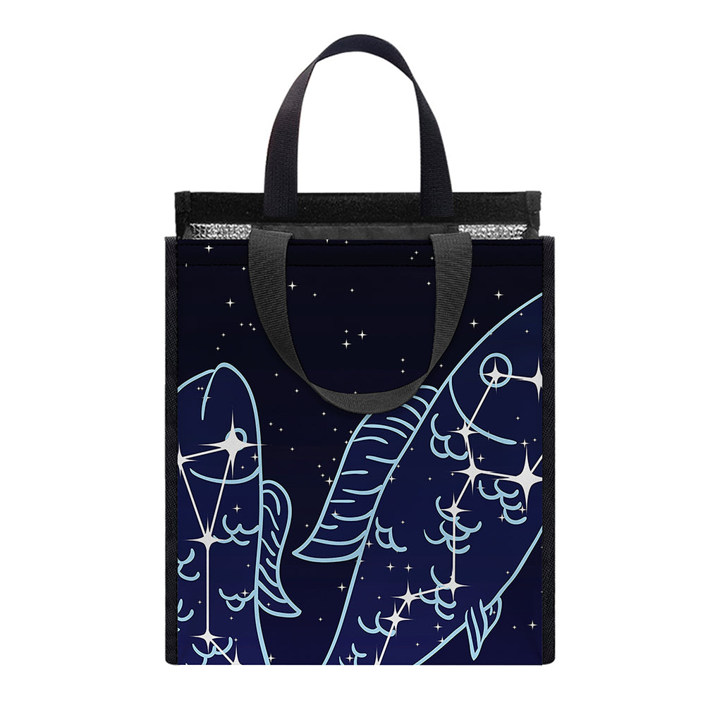 Pisces Constellation Print Insulated Lunch Tote