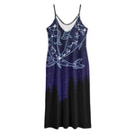 Pisces Constellation Print Jersey Midi Cami Dress