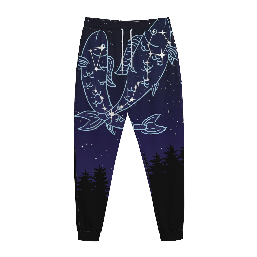Pisces Constellation Print Jogger Pants