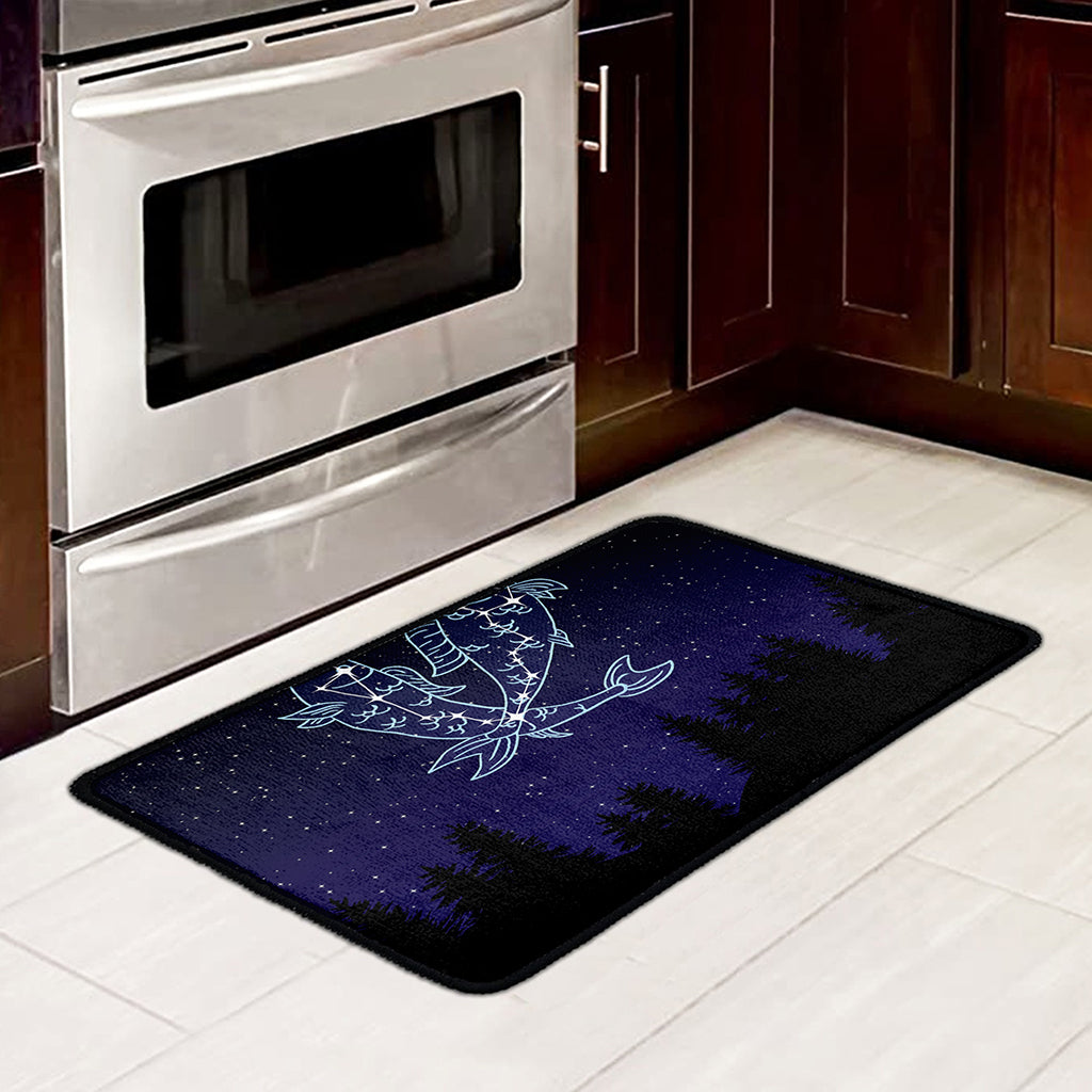 Pisces Constellation Print Kitchen Mat