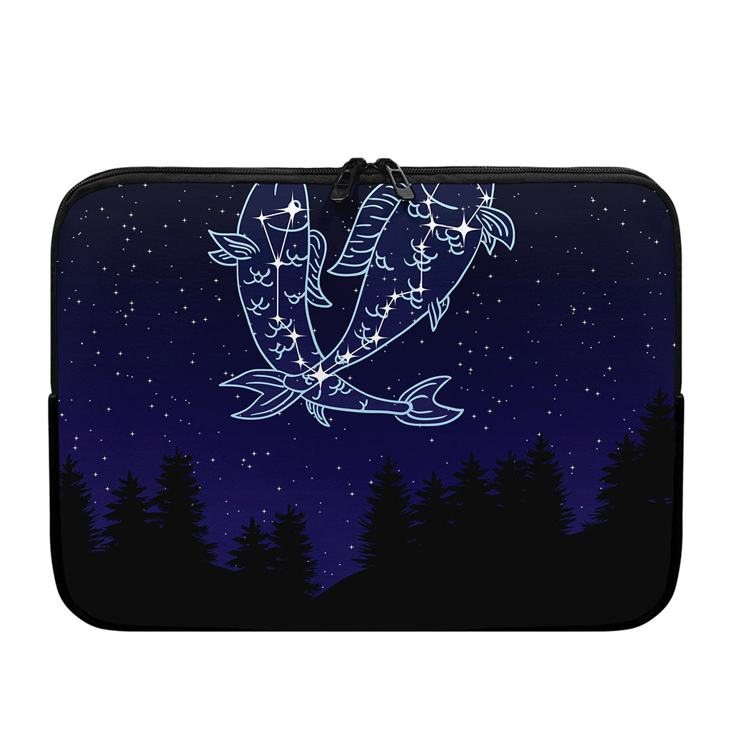 Pisces Constellation Print Laptop Sleeve