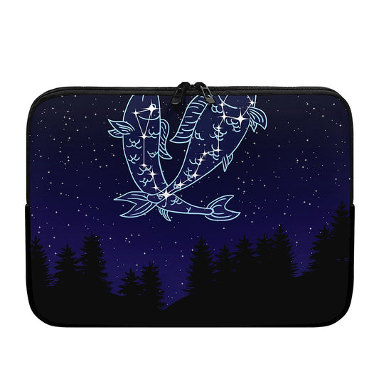 Pisces Constellation Print Laptop Sleeve