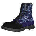 Pisces Constellation Print Lace-Up Boots