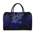 Pisces Constellation Print Leather Duffel Bag