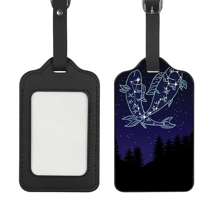 Pisces Constellation Print Luggage Tag