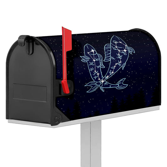 Pisces Constellation Print Mailbox Cover