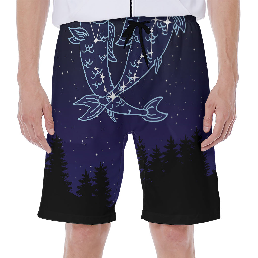 Pisces Constellation Print Men's Beach Shorts