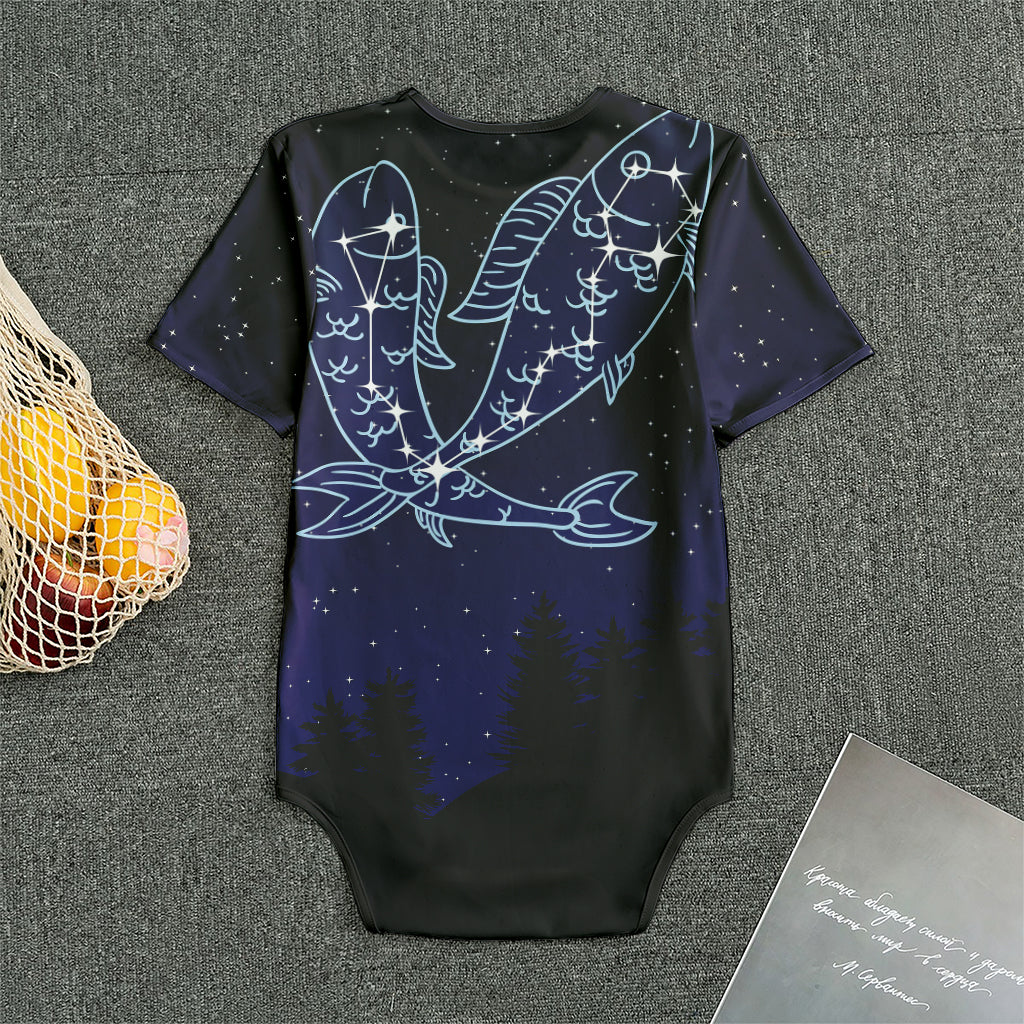 Pisces Constellation Print Men's Bodysuit