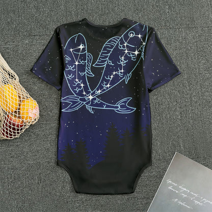 Pisces Constellation Print Men's Bodysuit