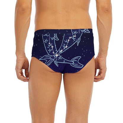 Pisces Constellation Print Men's Briefs