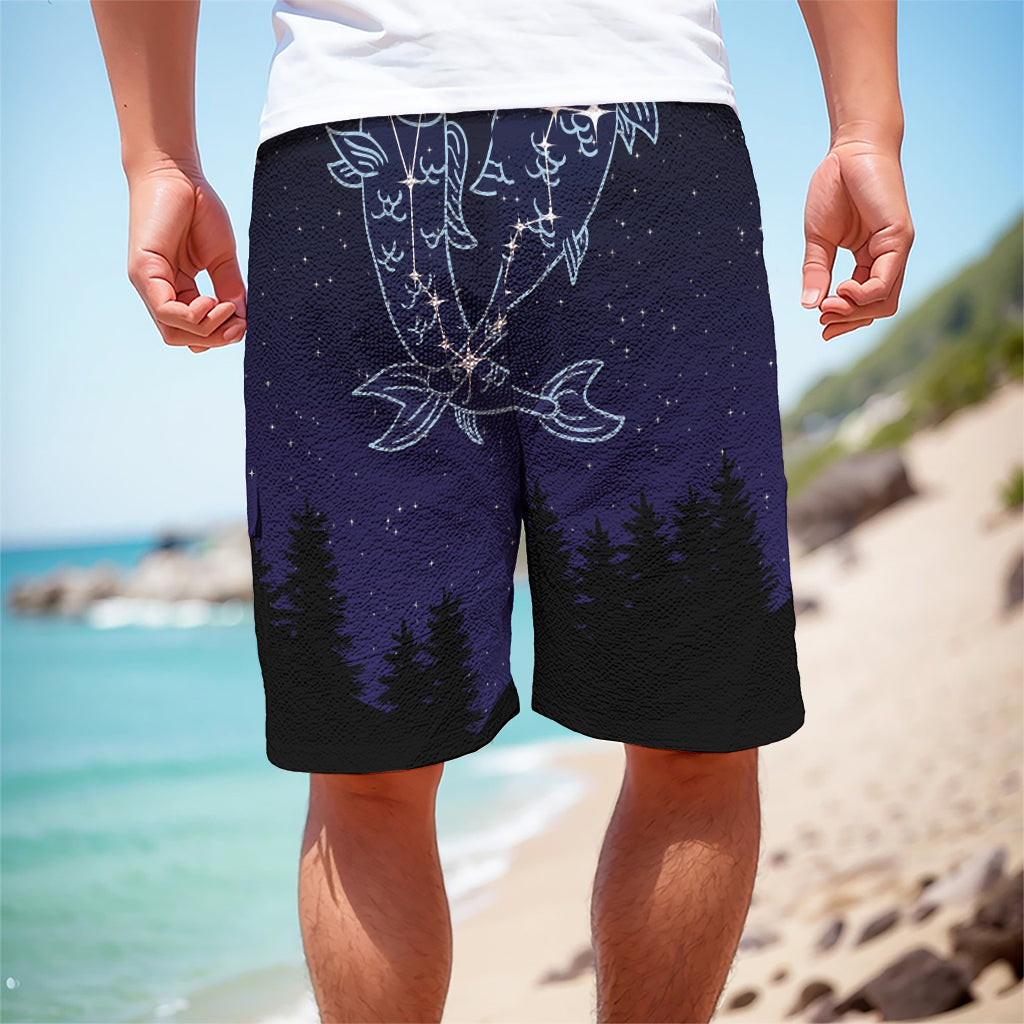 Pisces Constellation Print Men's Cargo Shorts