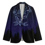 Pisces Constellation Print Men's Cotton Blazer