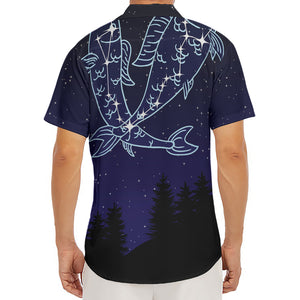 Pisces Constellation Print Men's Deep V-Neck Shirt