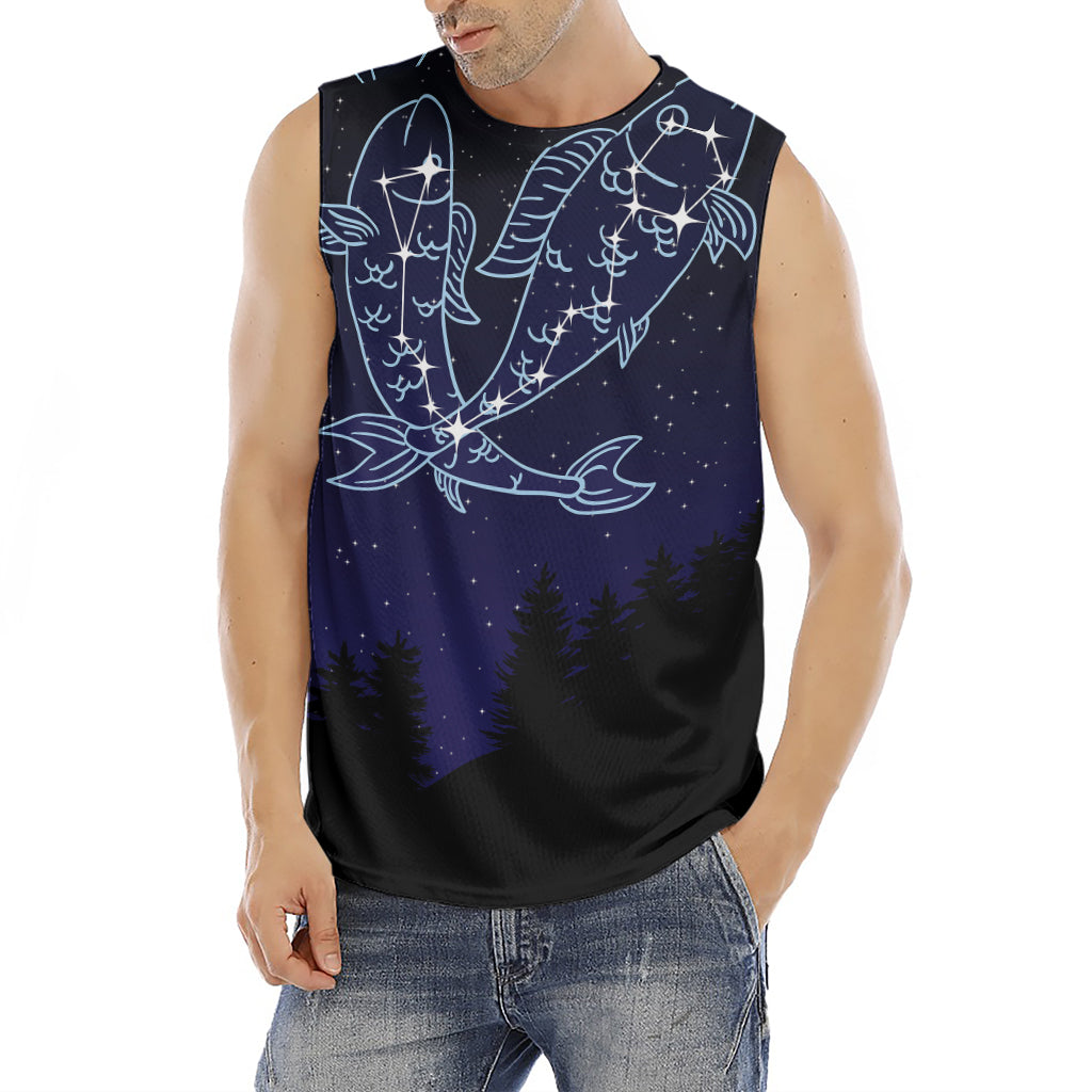 Pisces Constellation Print Men's Fitness Tank Top