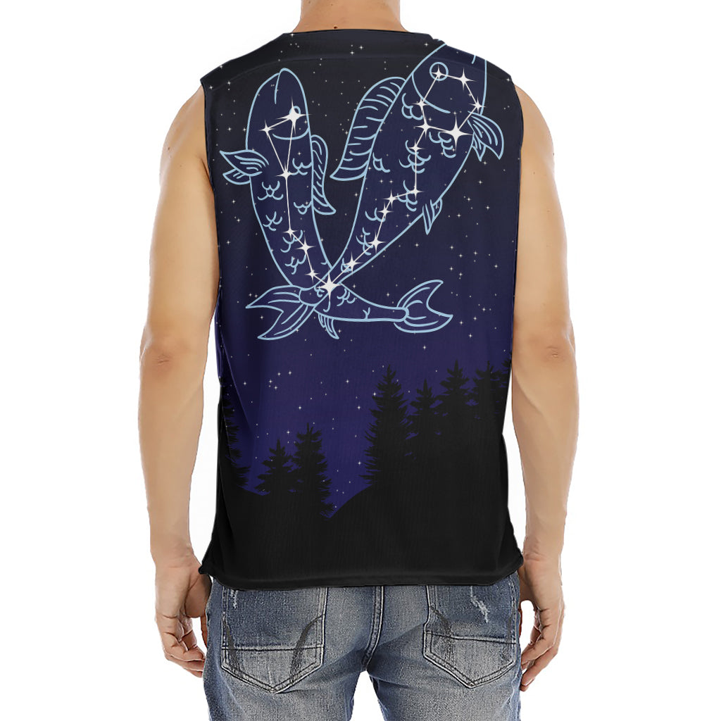 Pisces Constellation Print Men's Fitness Tank Top