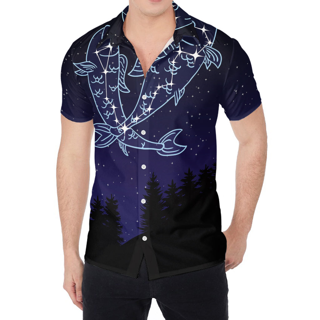 Pisces Constellation Print Men's Shirt