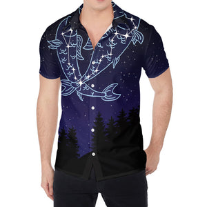 Pisces Constellation Print Men's Shirt