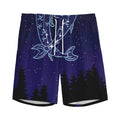 Pisces Constellation Print Men's Athletic Shorts