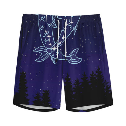 Pisces Constellation Print Men's Sports Shorts