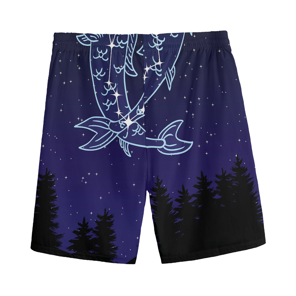 Pisces Constellation Print Men's Sports Shorts