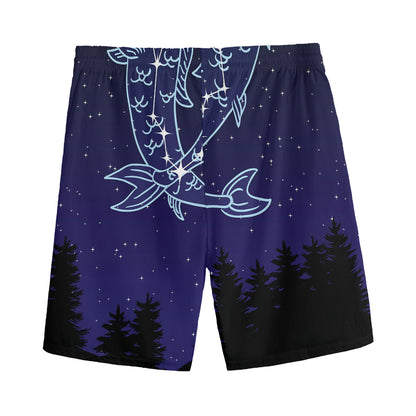 Pisces Constellation Print Men's Sports Shorts