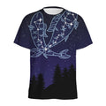 Pisces Constellation Print Men's Athletic T-Shirt