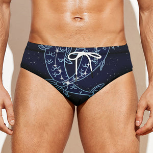 Pisces Constellation Print Men's Swim Briefs