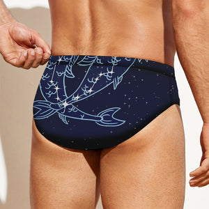 Pisces Constellation Print Men's Swim Briefs