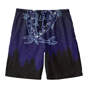 Pisces Constellation Print Men's Swim Trunks