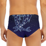 Pisces Constellation Print Men's Triangle Swim Briefs