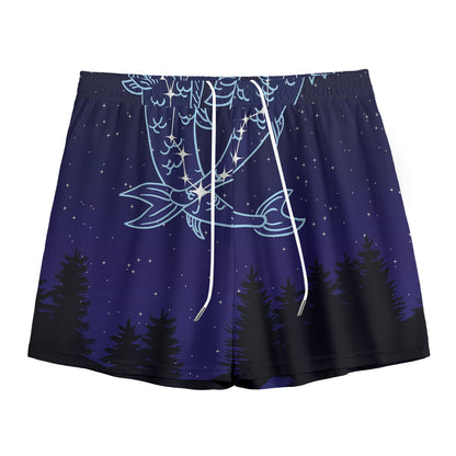Pisces Constellation Print Mesh Shorts