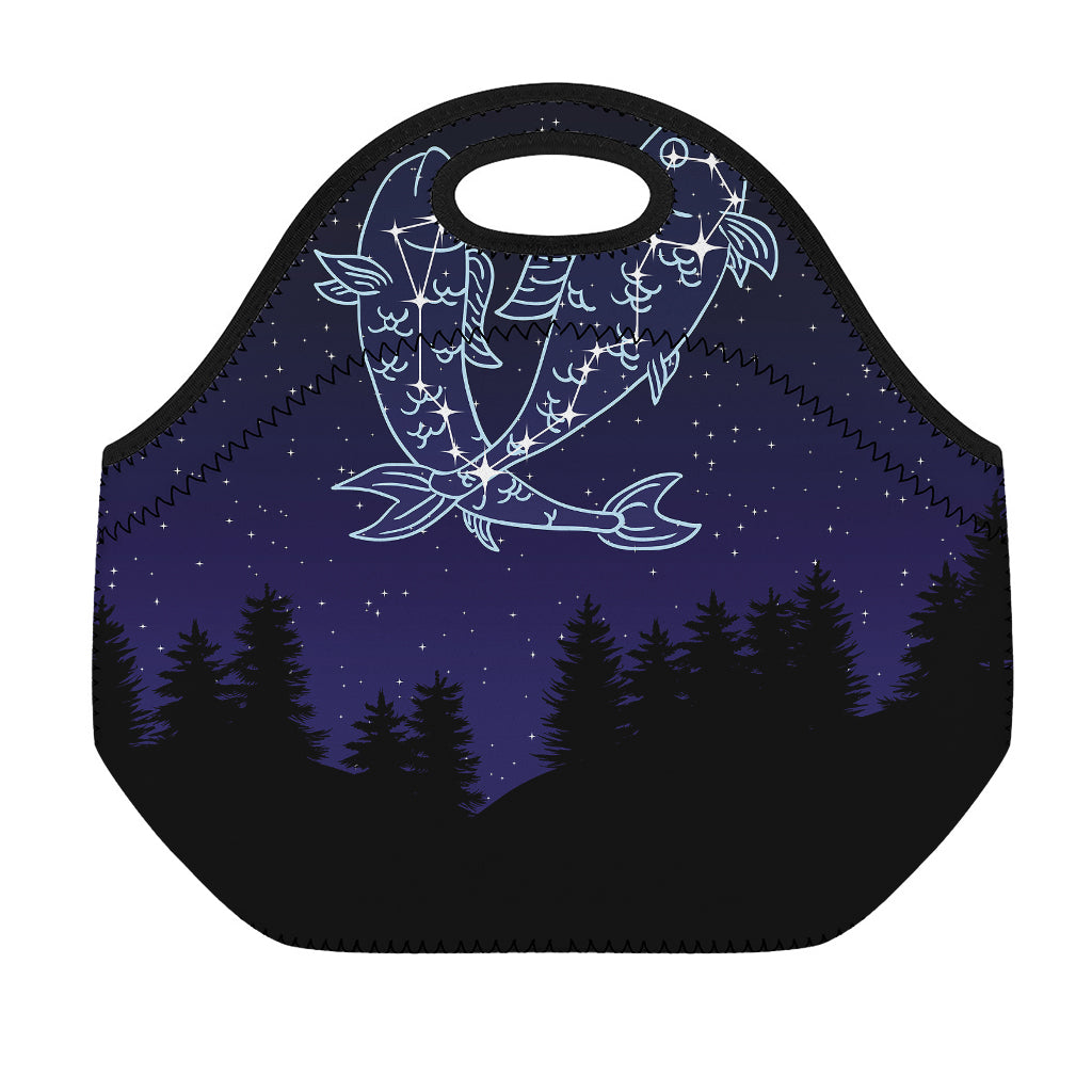 Pisces Constellation Print Neoprene Lunch Bag