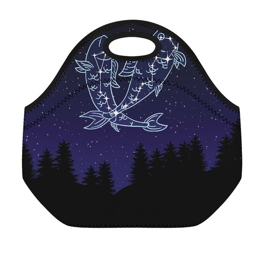 Pisces Constellation Print Neoprene Lunch Bag