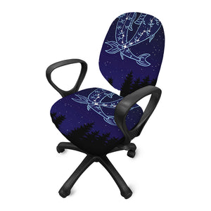 Pisces Constellation Print Office Chair Cover