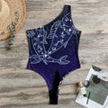 Pisces Constellation Print One Shoulder Bodysuit