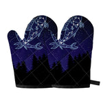 Pisces Constellation Print Oven Mitts