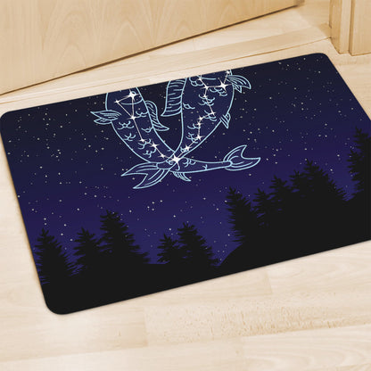 Pisces Constellation Print Polyester Doormat