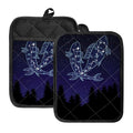 Pisces Constellation Print Pot Holders With Pocket